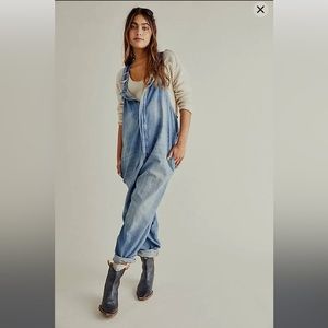 Free people denim overalls